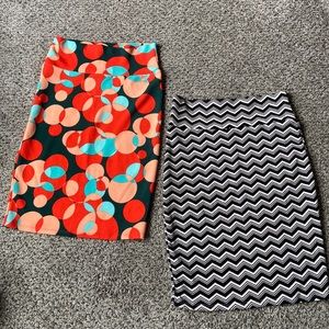 2 LULAROE just below knee skirts